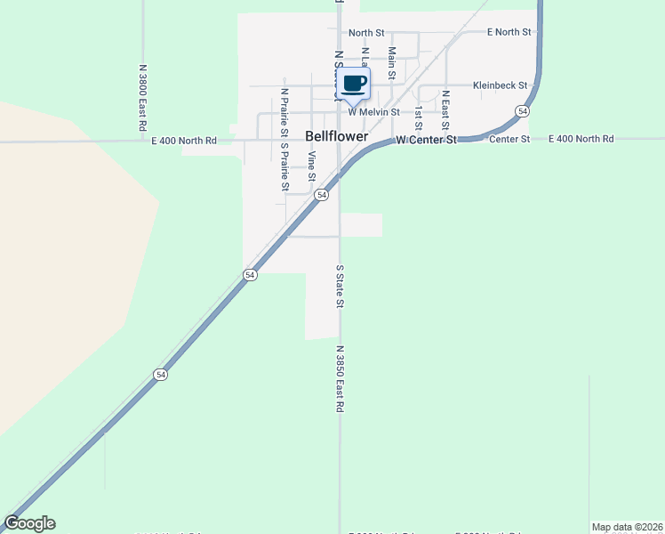 map of restaurants, bars, coffee shops, grocery stores, and more near 504 South State Street in Bellflower