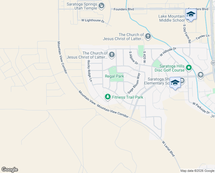 map of restaurants, bars, coffee shops, grocery stores, and more near 661 West Valley View Drive in Saratoga Springs