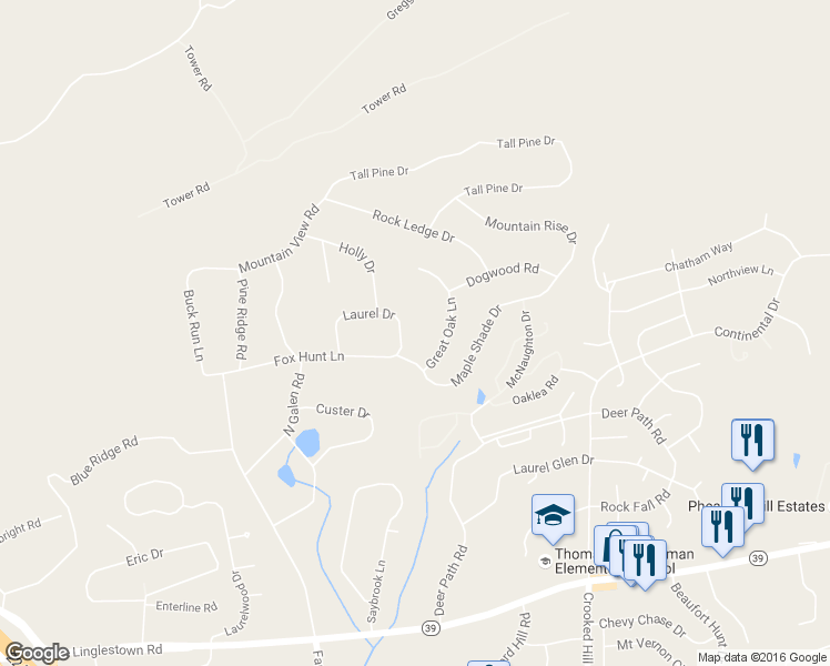 map of restaurants, bars, coffee shops, grocery stores, and more near 4732 Laurel Drive in Harrisburg