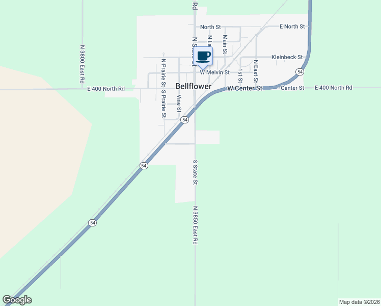map of restaurants, bars, coffee shops, grocery stores, and more near 504 South State Street in Bellflower