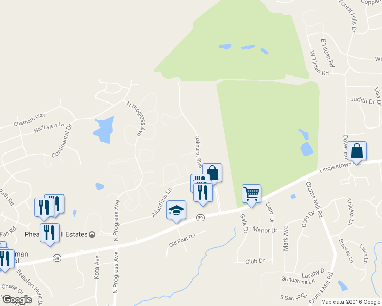 map of restaurants, bars, coffee shops, grocery stores, and more near 130 Blue Ridge Circle in Harrisburg