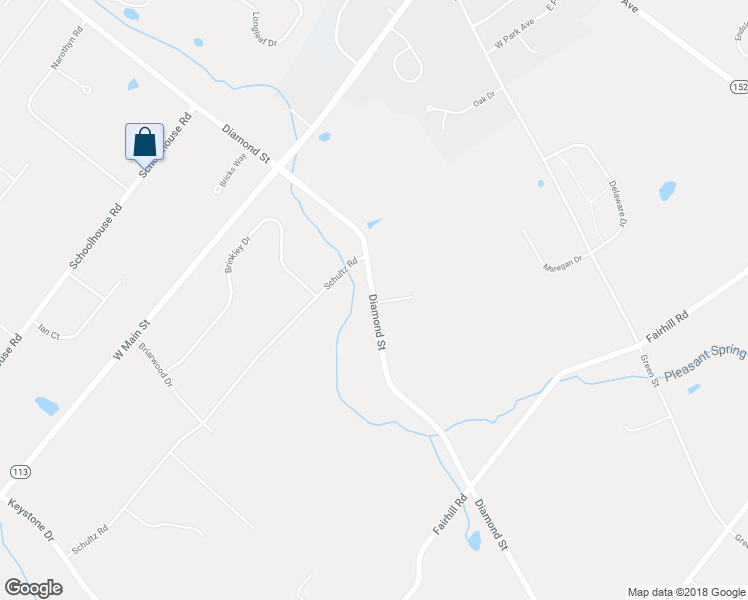 map of restaurants, bars, coffee shops, grocery stores, and more near 1609 Diamond Street in Sellersville