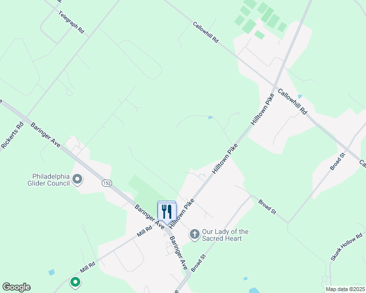 map of restaurants, bars, coffee shops, grocery stores, and more near 3 Highpoint Road in Perkasie