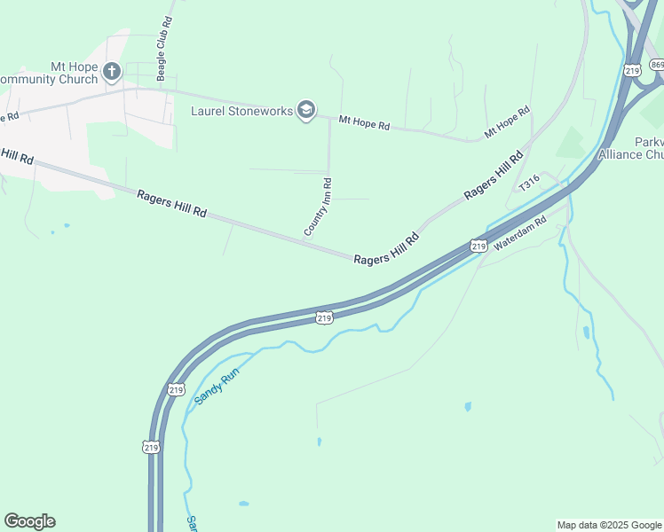 map of restaurants, bars, coffee shops, grocery stores, and more near 337-609 Ragers Hill Rd in South Fork