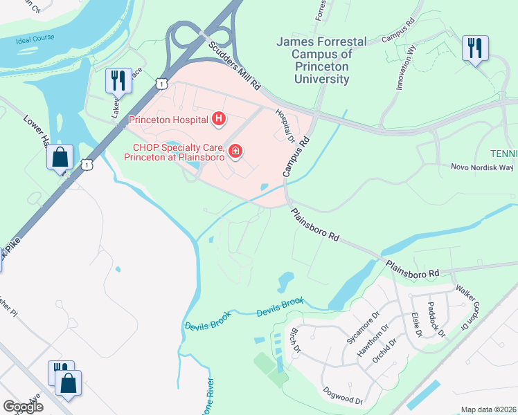 map of restaurants, bars, coffee shops, grocery stores, and more near in Middlesex County