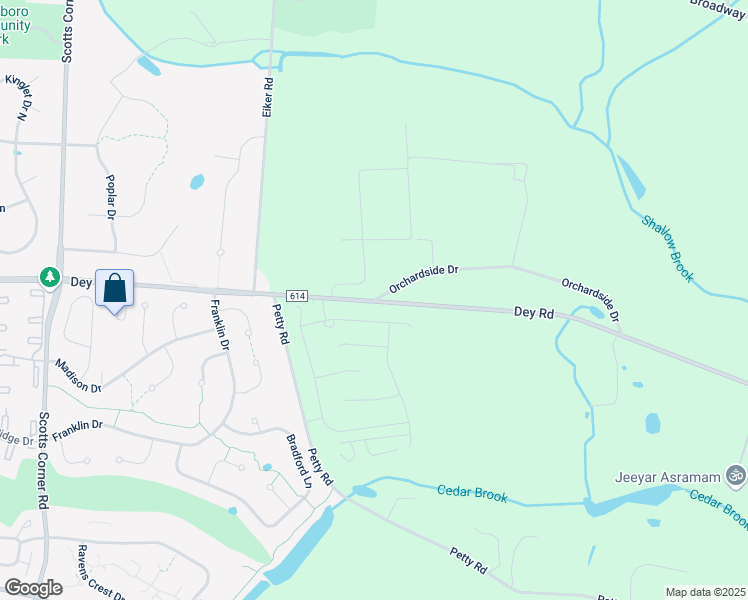 map of restaurants, bars, coffee shops, grocery stores, and more near 59 Orchardside Dr in Cranbury Township