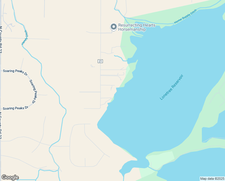 map of restaurants, bars, coffee shops, grocery stores, and more near 5412 Lonetree Drive in Loveland