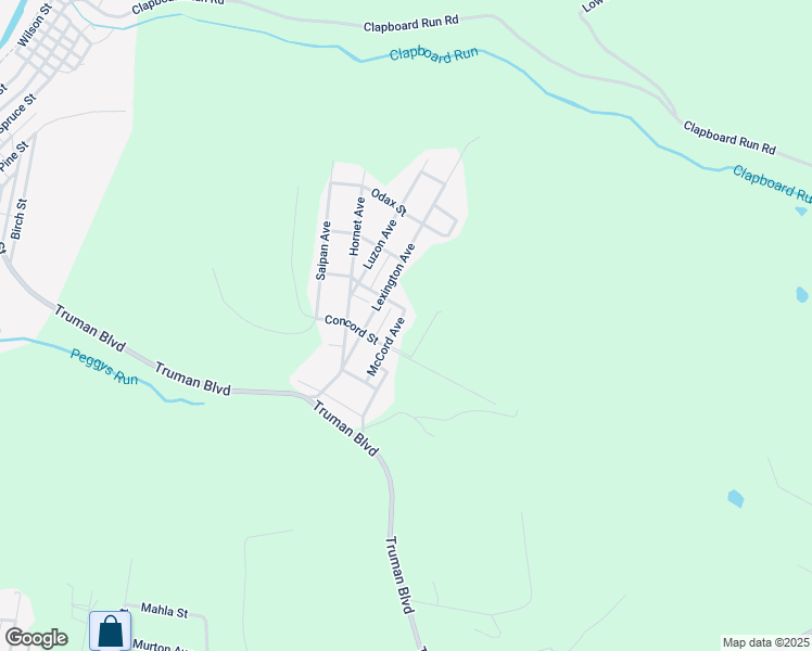 map of restaurants, bars, coffee shops, grocery stores, and more near 210 McCord Avenue in Johnstown