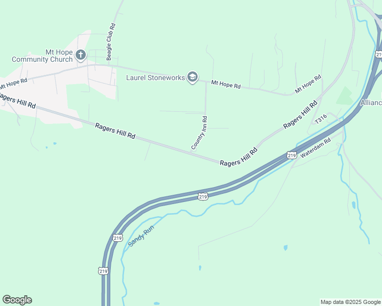 map of restaurants, bars, coffee shops, grocery stores, and more near 609 Ragers Hill Rd in South Fork