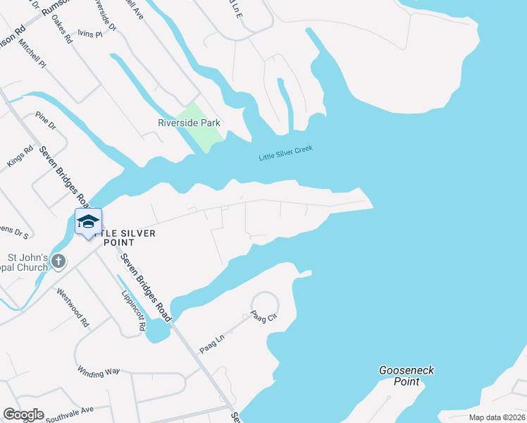 map of restaurants, bars, coffee shops, grocery stores, and more near 30 Borden Place in Little Silver