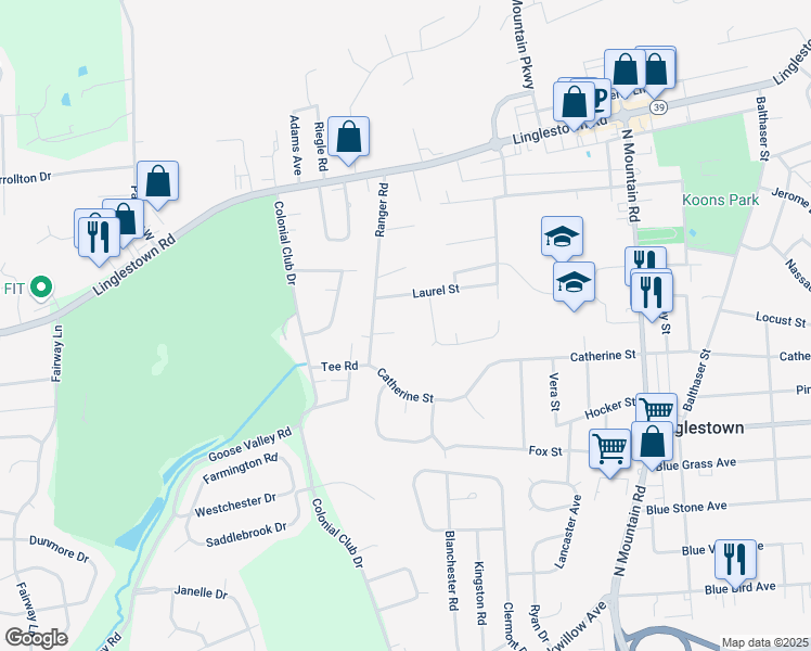 map of restaurants, bars, coffee shops, grocery stores, and more near 5776 Stillwell Court in Harrisburg