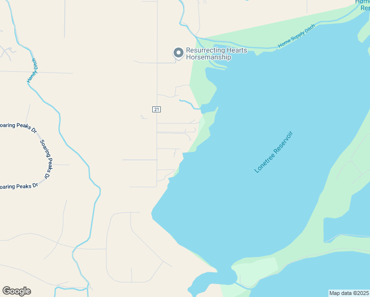 map of restaurants, bars, coffee shops, grocery stores, and more near 5412 Lonetree Drive in Loveland
