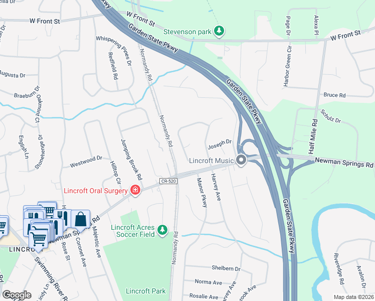 map of restaurants, bars, coffee shops, grocery stores, and more near 7 Lisk Court in Middletown