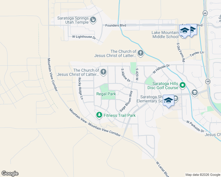 map of restaurants, bars, coffee shops, grocery stores, and more near 598 Regal View Drive in Saratoga Springs