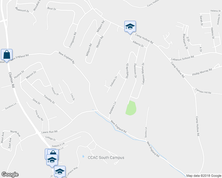 map of restaurants, bars, coffee shops, grocery stores, and more near 608 DeBaldo Drive in West Mifflin