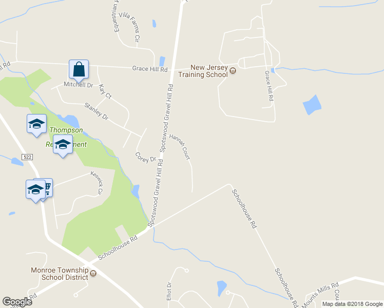 map of restaurants, bars, coffee shops, grocery stores, and more near 9119 Hannah Court in Monroe Township