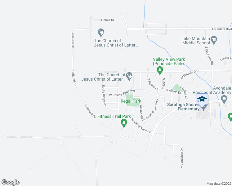 map of restaurants, bars, coffee shops, grocery stores, and more near 714 West Rolling Sage Way in Saratoga Springs