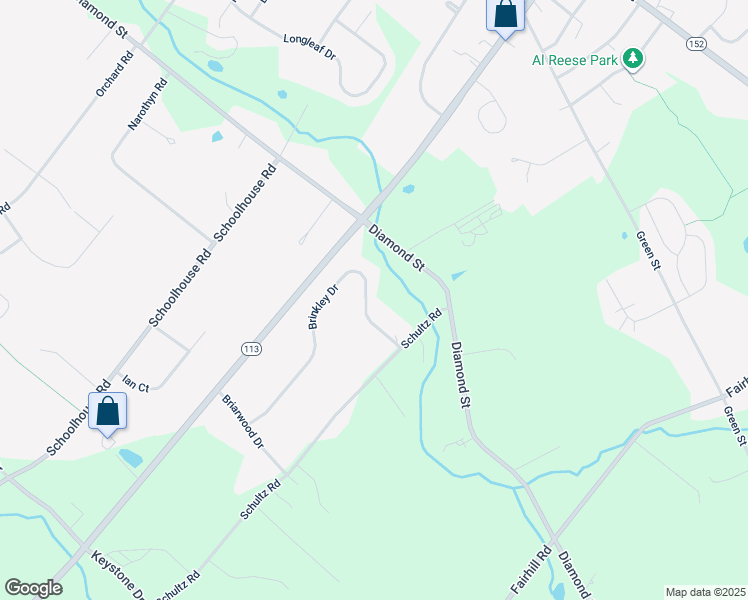map of restaurants, bars, coffee shops, grocery stores, and more near 105 Brinkley Drive in Sellersville
