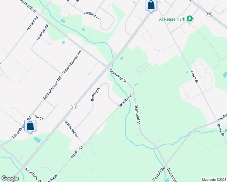 map of restaurants, bars, coffee shops, grocery stores, and more near 105 Brinkley Drive in Sellersville