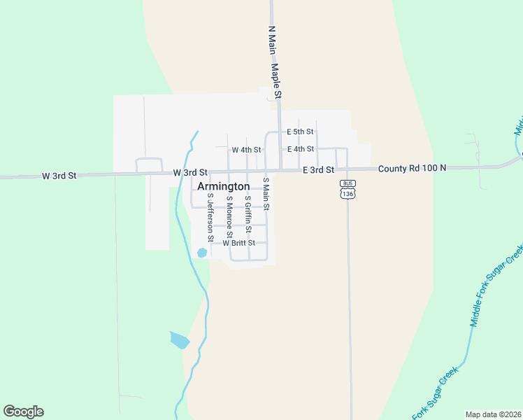 map of restaurants, bars, coffee shops, grocery stores, and more near 200-298 South Main Street in Armington