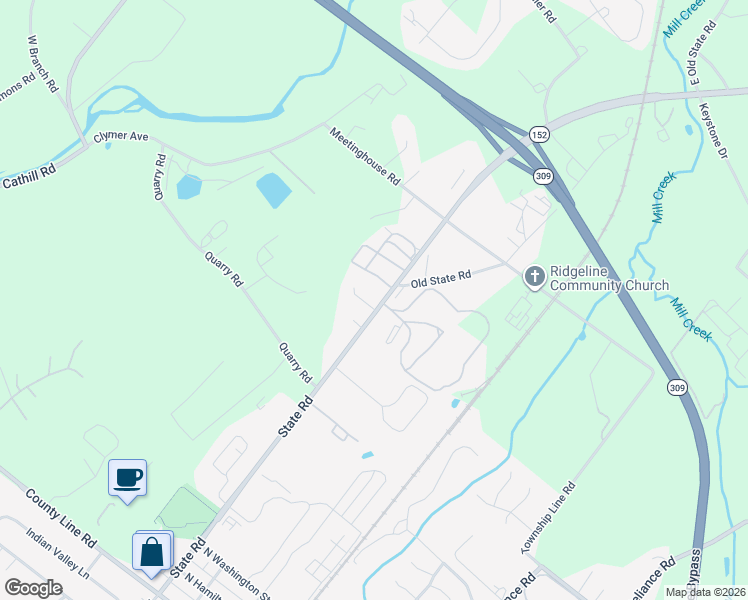 map of restaurants, bars, coffee shops, grocery stores, and more near 1039 Pine Circle in Telford