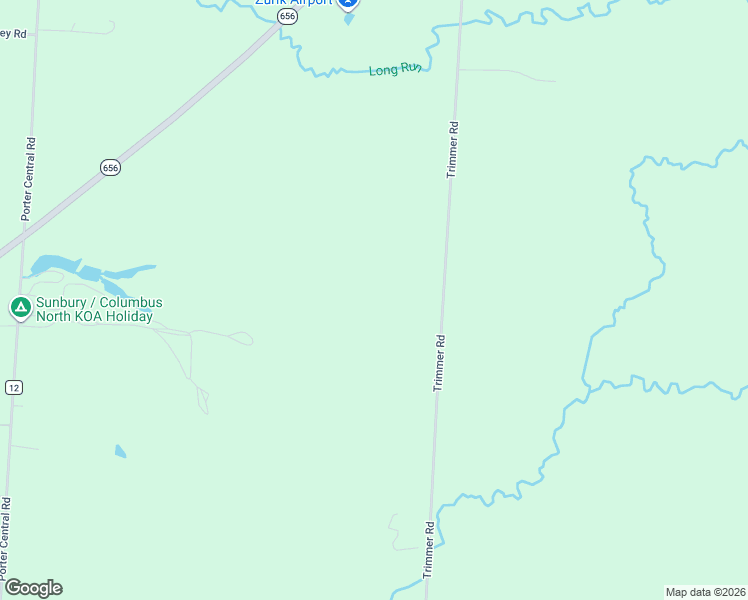 map of restaurants, bars, coffee shops, grocery stores, and more near 9129 Trimmer Road in Centerburg