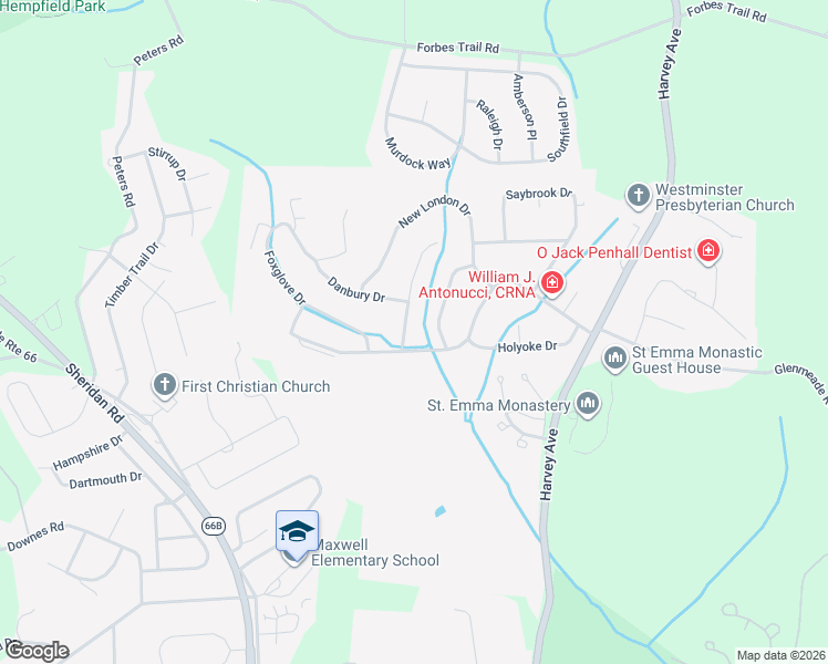 map of restaurants, bars, coffee shops, grocery stores, and more near 1025 Cranston Drive in Greensburg