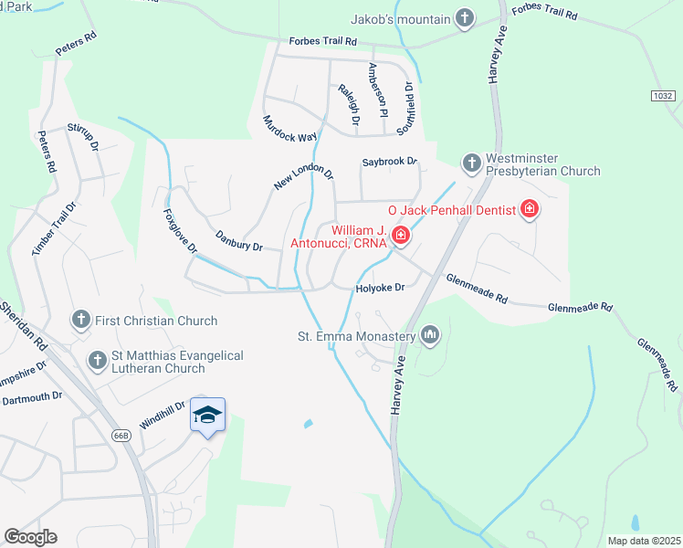 map of restaurants, bars, coffee shops, grocery stores, and more near 30 Brattleboro Dr in Greensburg