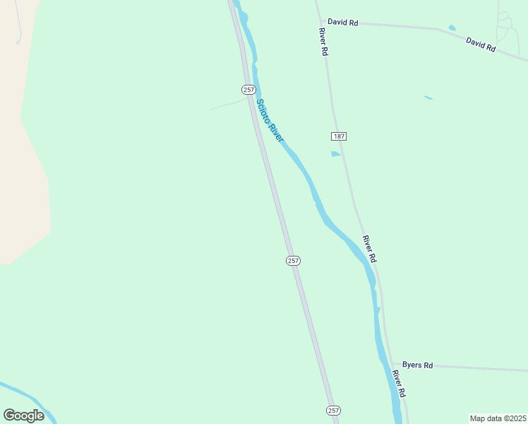 map of restaurants, bars, coffee shops, grocery stores, and more near 1005 Ohio 257 in Ostrander