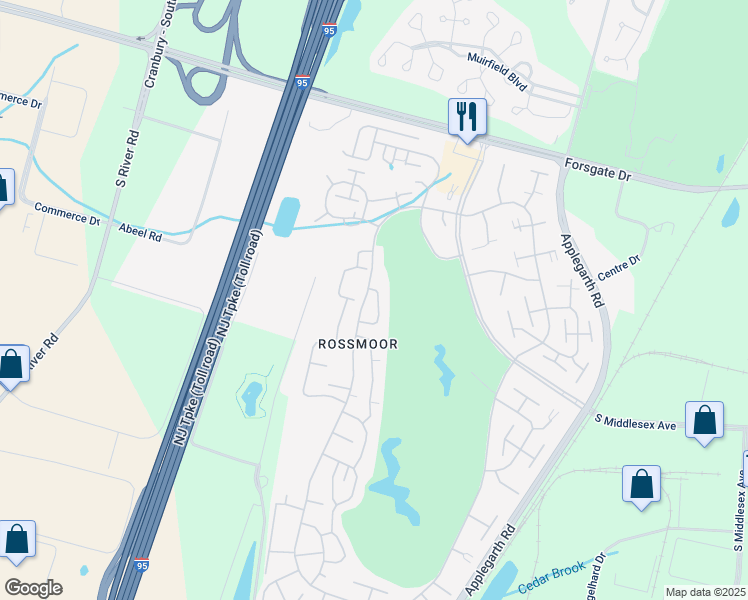 map of restaurants, bars, coffee shops, grocery stores, and more near 681A Yarborough Way South in Monroe Township