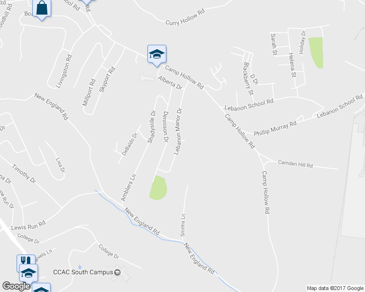 map of restaurants, bars, coffee shops, grocery stores, and more near 507 Lebanon Manor Dr in West Mifflin