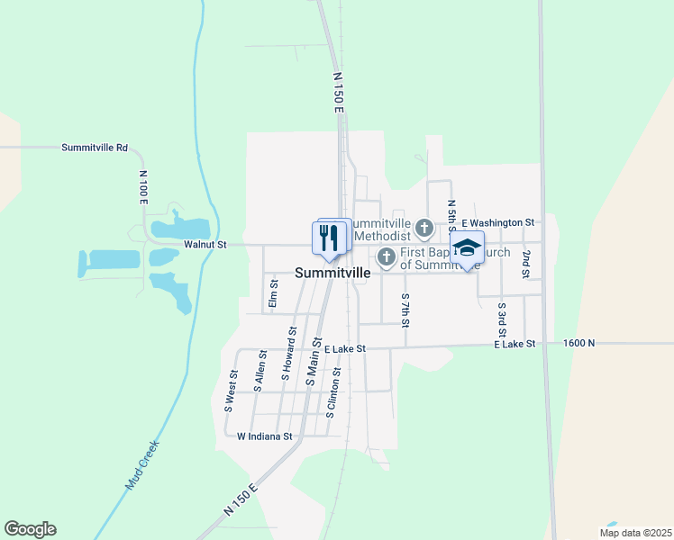 map of restaurants, bars, coffee shops, grocery stores, and more near in Summitville