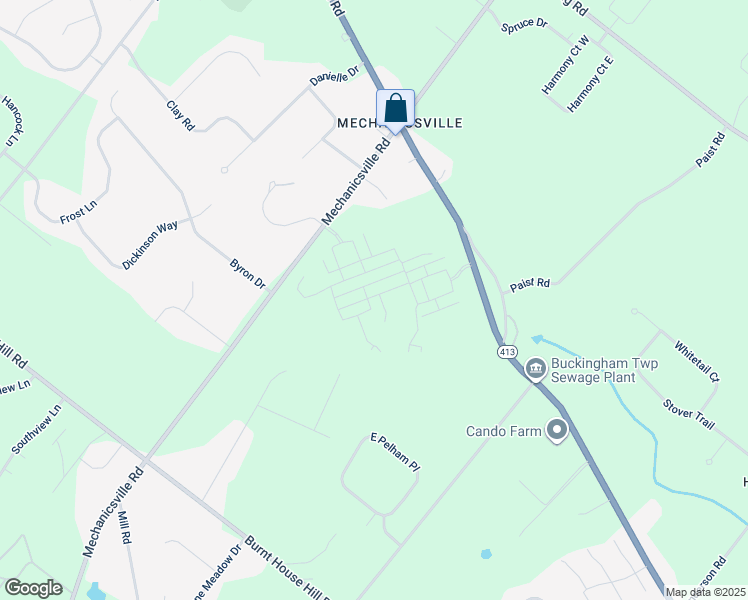 map of restaurants, bars, coffee shops, grocery stores, and more near 4828 West Blossom Drive in Doylestown