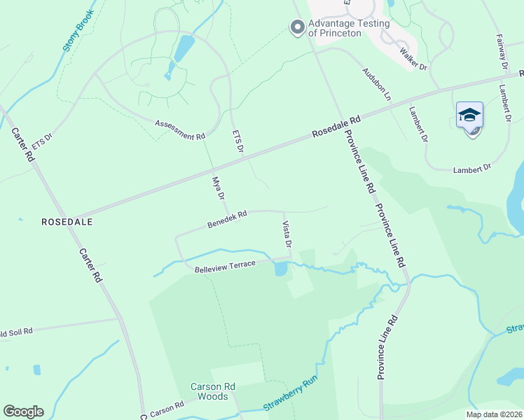 map of restaurants, bars, coffee shops, grocery stores, and more near 15 Benedek Road in Princeton