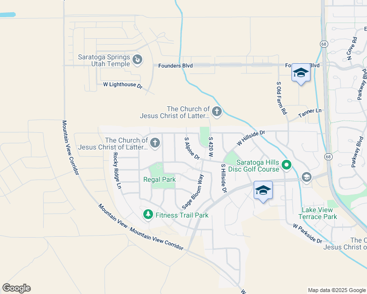map of restaurants, bars, coffee shops, grocery stores, and more near 1233 Alpine Drive in Saratoga Springs