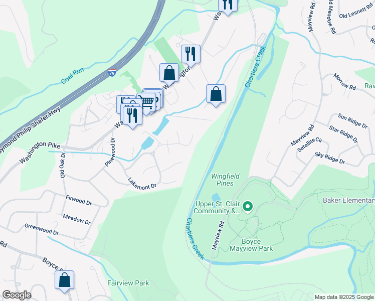 map of restaurants, bars, coffee shops, grocery stores, and more near 246 Portman Lane in Bridgeville