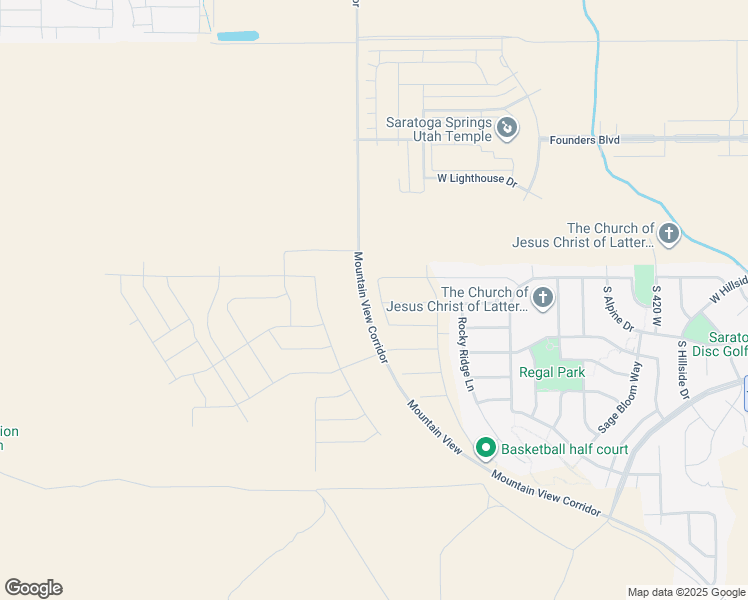 map of restaurants, bars, coffee shops, grocery stores, and more near 1259 South Jake Drive in Saratoga Springs