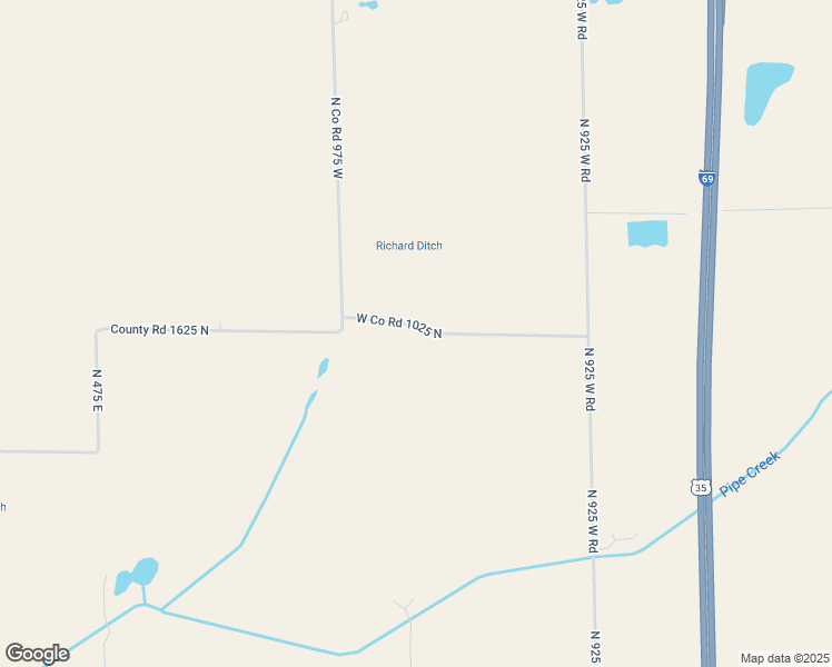 map of restaurants, bars, coffee shops, grocery stores, and more near 15425 West Co Road 1025 North in Gaston