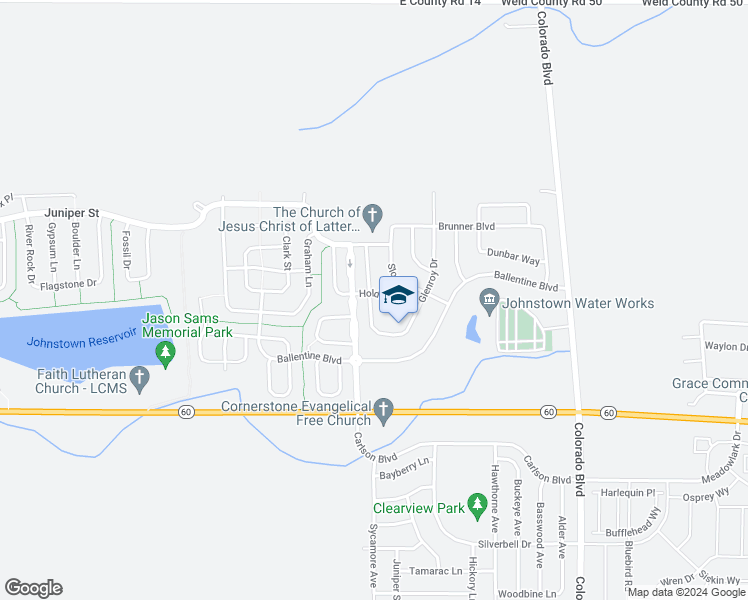map of restaurants, bars, coffee shops, grocery stores, and more near 221 Tartan Drive in Johnstown