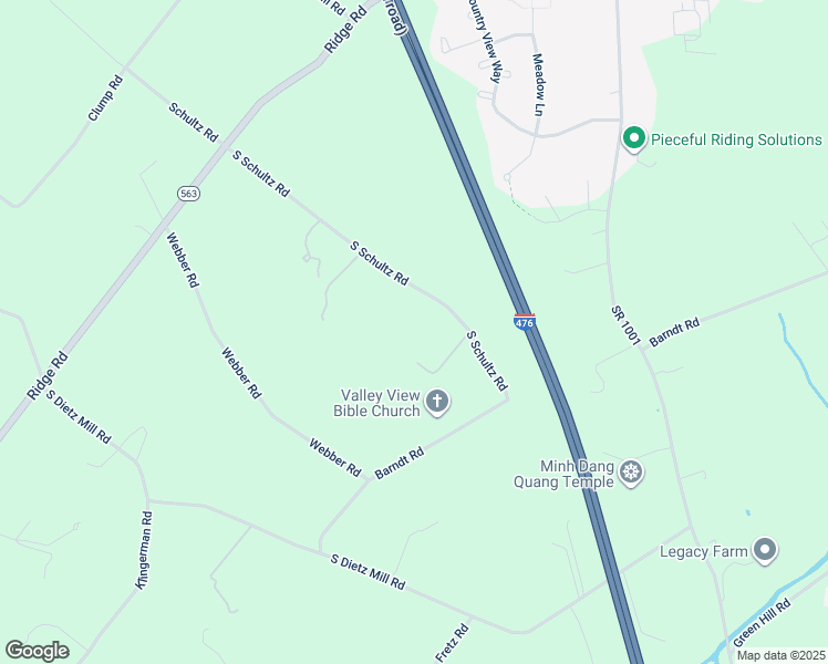 map of restaurants, bars, coffee shops, grocery stores, and more near 127 South Schultz Road in Telford