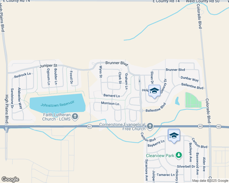 map of restaurants, bars, coffee shops, grocery stores, and more near 3672 Holmes Lane in Johnstown