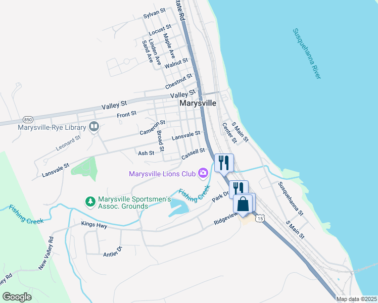 map of restaurants, bars, coffee shops, grocery stores, and more near 326 Lincoln St in Marysville
