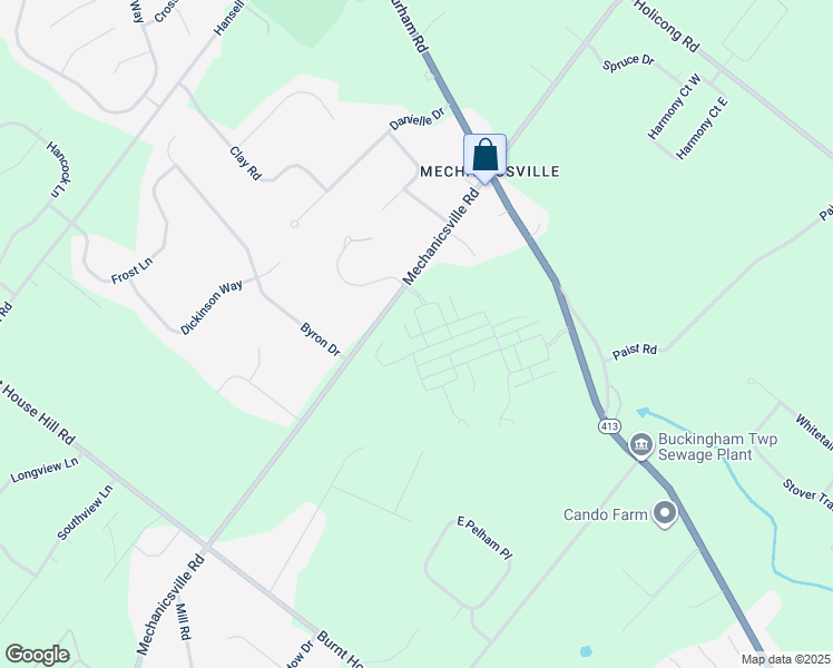 map of restaurants, bars, coffee shops, grocery stores, and more near 4810 Kimberly Way in Doylestown