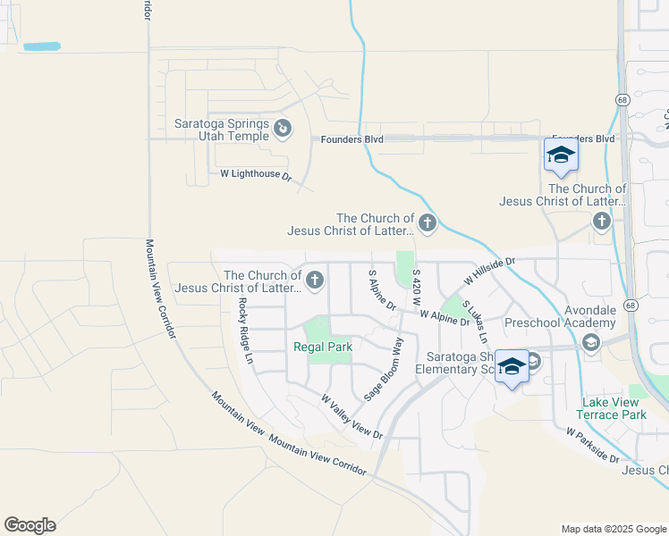 map of restaurants, bars, coffee shops, grocery stores, and more near 1232 Regal View Drive in Saratoga Springs