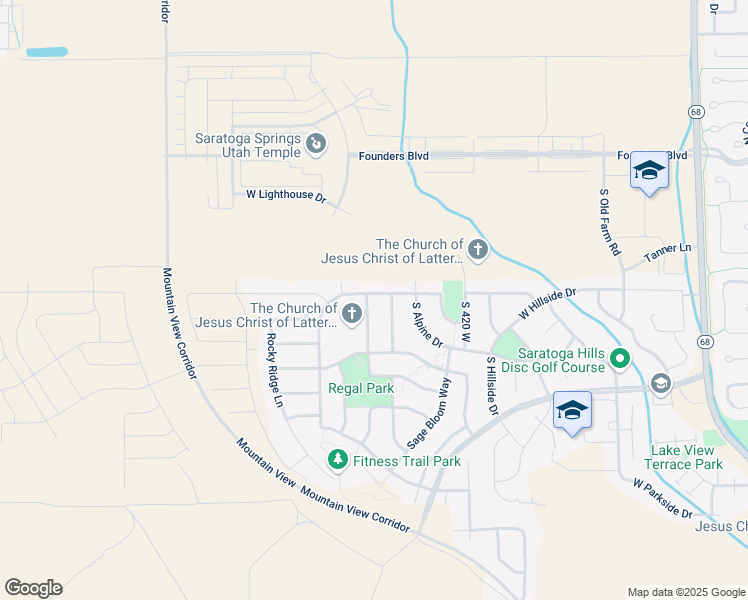 map of restaurants, bars, coffee shops, grocery stores, and more near 1232 Regal View Drive in Saratoga Springs