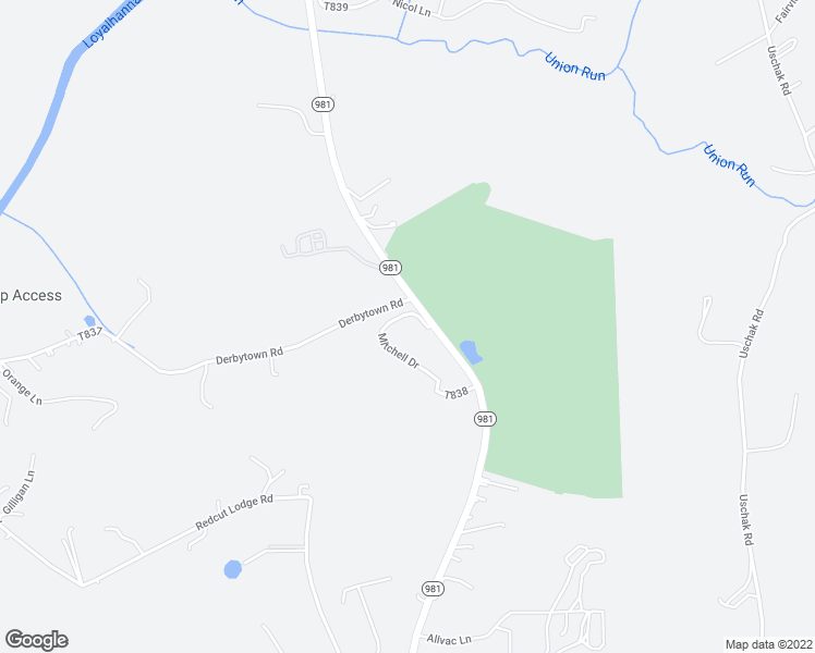 map of restaurants, bars, coffee shops, grocery stores, and more near Scott Court in Latrobe