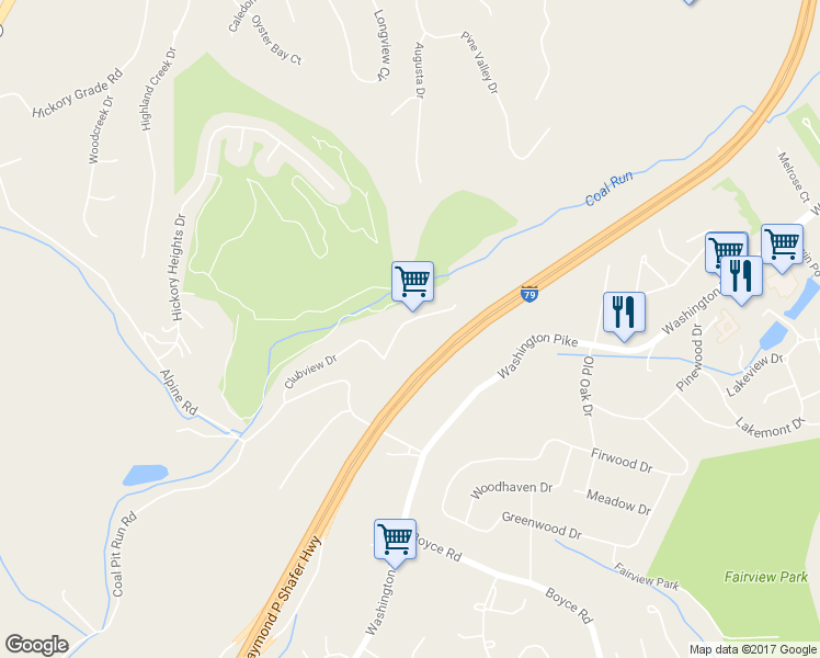 map of restaurants, bars, coffee shops, grocery stores, and more near 7082 Clubview Drive in Bridgeville