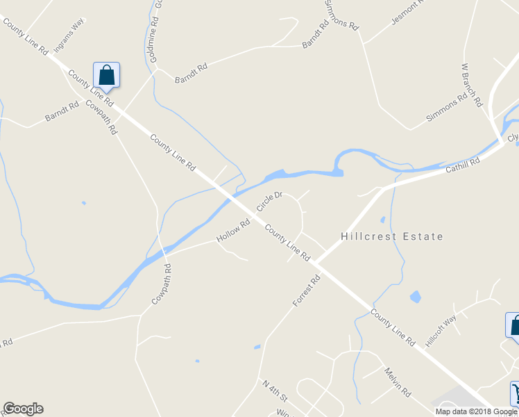 map of restaurants, bars, coffee shops, grocery stores, and more near 1475 Circle Drive in Telford