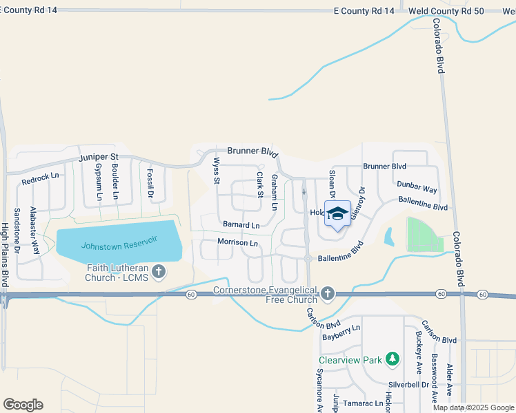 map of restaurants, bars, coffee shops, grocery stores, and more near 3672 Holmes Lane in Johnstown