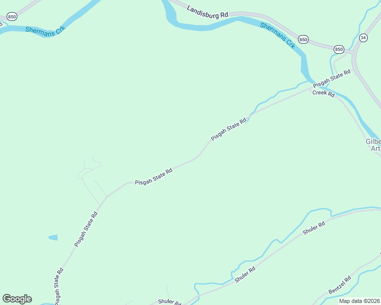 map of restaurants, bars, coffee shops, grocery stores, and more near 1796 Pisgah State Road in Shermans Dale